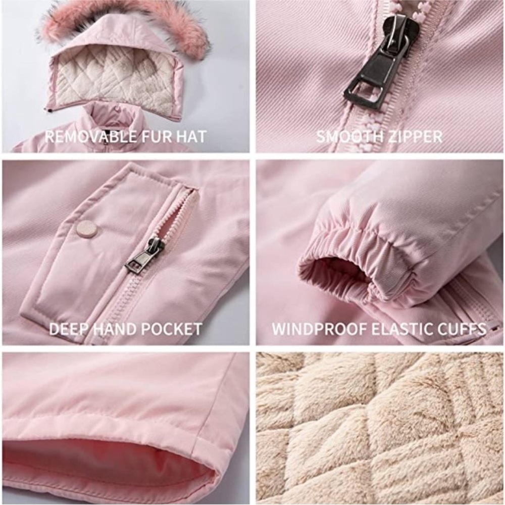 Women's Winter
Waterproof Warm Puffer Jacket
Parka Coat With Hood Pink Size XL - Picture 12 of 15